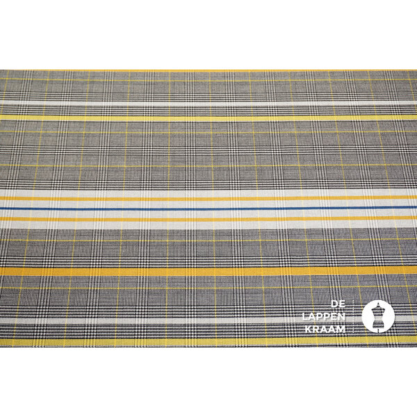 Terlenka stof met grijs gele ruit