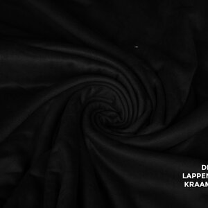  Coupon 698 Fleece suede zwart 160 x 150 cm