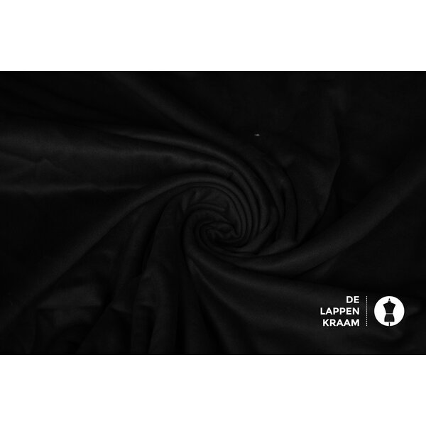 Coupon 698 Fleece suede zwart 160 x 150 cm