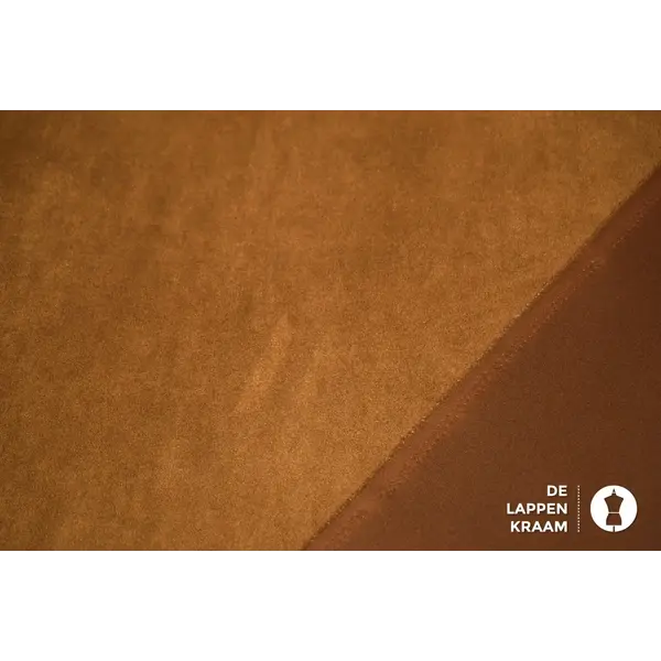 Coupon 699 Scuba suede camel 160 x 150 cm