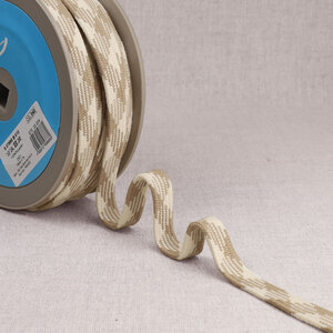  Geruit hoodiekoord beige- ecru