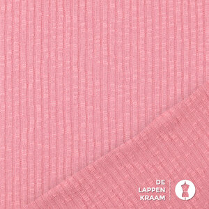  Gebreide ribbel roze