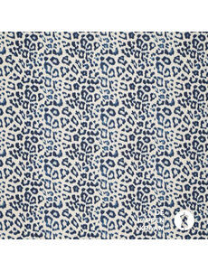  Linnenmix met blauwe panterprint