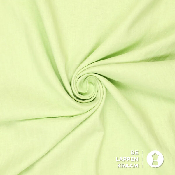 Washed linnen stof kiwi