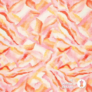  Viscosemix met glansdraad en golvend dessin rozetinten