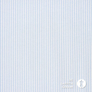  Seersucker streepje blauw