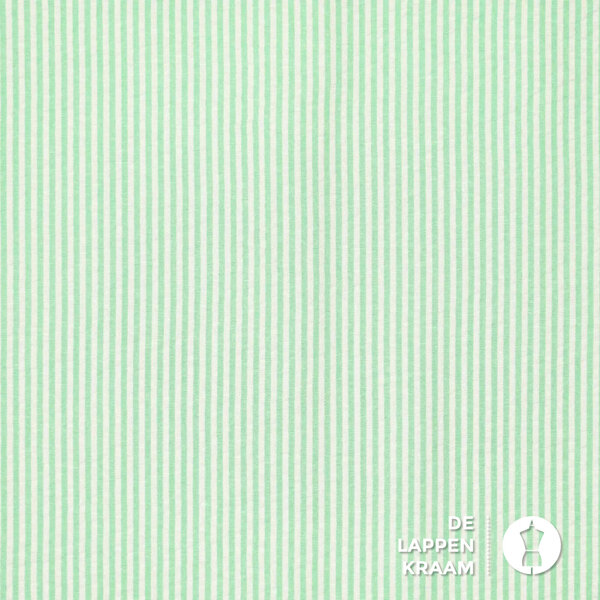 Seersucker streepje groen