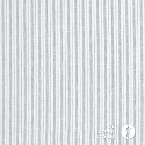  Mix&Match katoenmix blauw wisselstreep breed