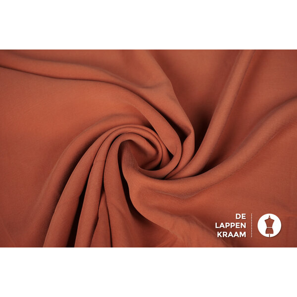 Viscose twill stof steenrood