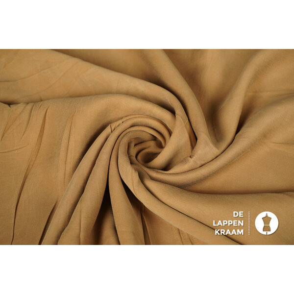 Viscose twill stof camel