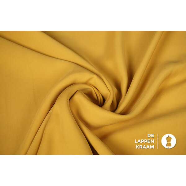 Viscose twill stof geel