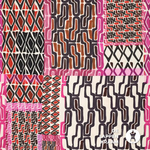  Viscose stretch met etnische print roze