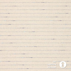  Linnenlook stof naturel met blauw streepje
