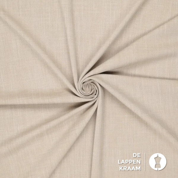 Linnenlook stof in beige