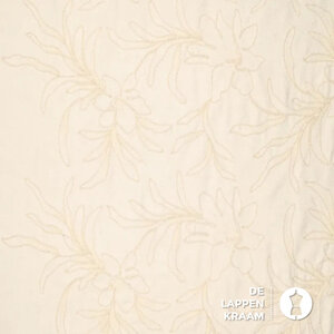  Jeans in ecru met opgestikt draad