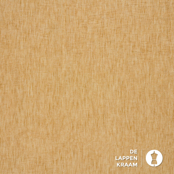 Polyester stof met linnenstructuur geel