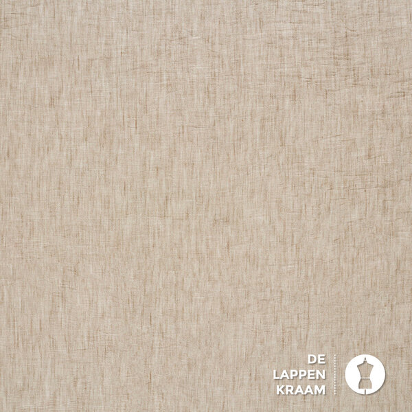 Polyester stof met linnenstructuur naturel