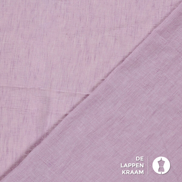 Polyester stof met linnenstructuur lila