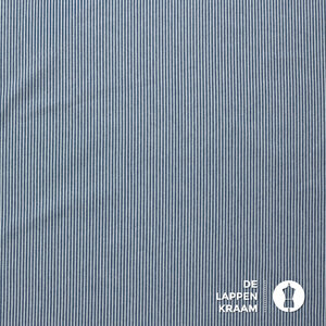  Denim stof blauw met witte streepjes