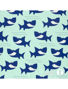  Tricot mint met haaien