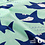 Tricot stof mint met haaien