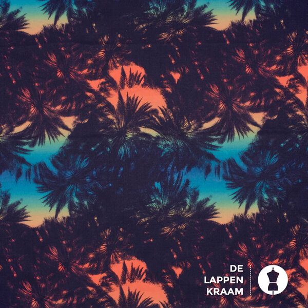 SALE Zwembroek quick dry stof met palmbomen