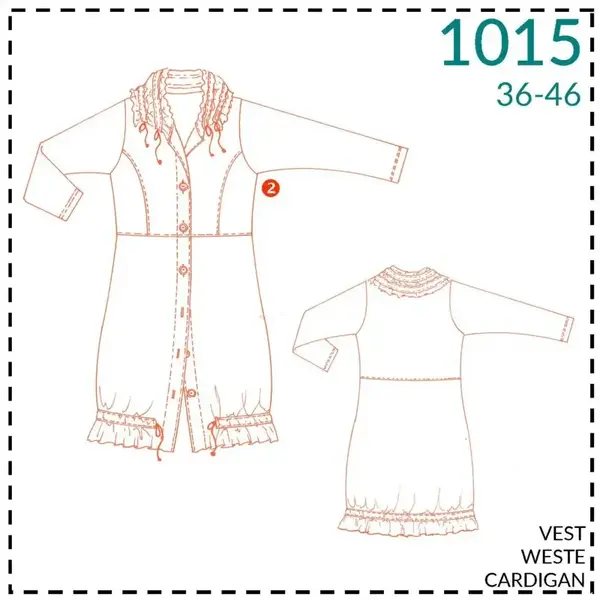 It's a Fits Naaipatroon vest met ruches