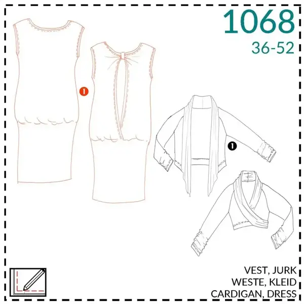 It's a Fits Naaipatroon Vest en jurk