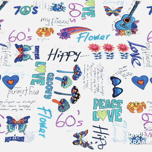 A la Ville Voile wit met tekeningetjes