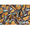 A la Ville Viscosemix stof met retro bloemenprint geel