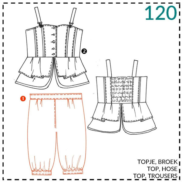 Abacadabra Naaipatroon Top en broek