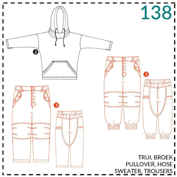 Abacadabra Naaipatroon Trui en broek