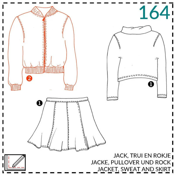 Abacadabra Naaipatroon Jack, trui en rok