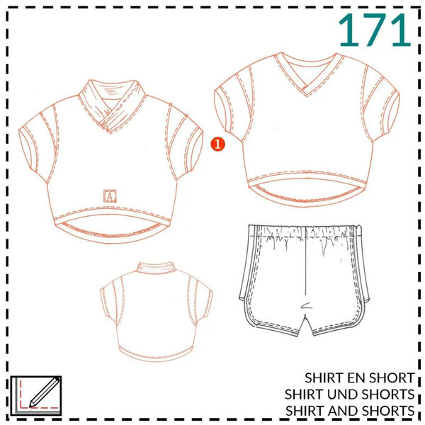 Abacadabra Naaipatroon Shirt en short