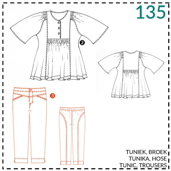 Abacadabra Naaipatroon Tuniek en broek