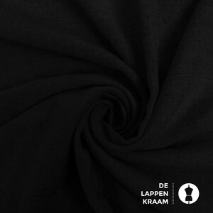  Linnenmix stof zwart
