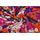 Viscose twill stof in fel gekleurd bloemdessin