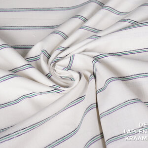  Linnenmix stof met kleine horizontale streepjes