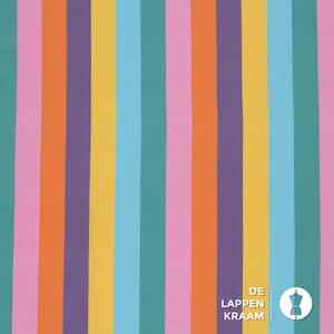  Gestreepte french terry multicolor pastel