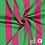 Gestreepte french terry stof roze en groen