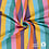 Gestreepte french terry stof multicolor pastel