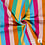 Gestreepte french terry stof multicolor