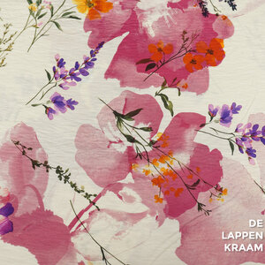 A la Ville Viscosemix ecru met bloemen