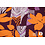 SALE Viscosemix stof paars met abstracte bloemenprint