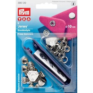 Prym Drukknoop 10mm zilver pak van 9 stuks