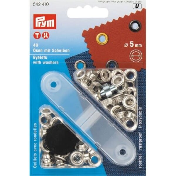 Prym Nestels 5mm zilver pak van 40 stuks