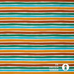  Popeline met kleurrijke strepen