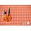Coupon 25 Overhemdstof geruit in oranje 180 x 140cm