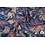 Coupon 615 Viscose met batik bloemen paars 180 x 140