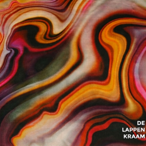  Viscose met olievlek print oranje